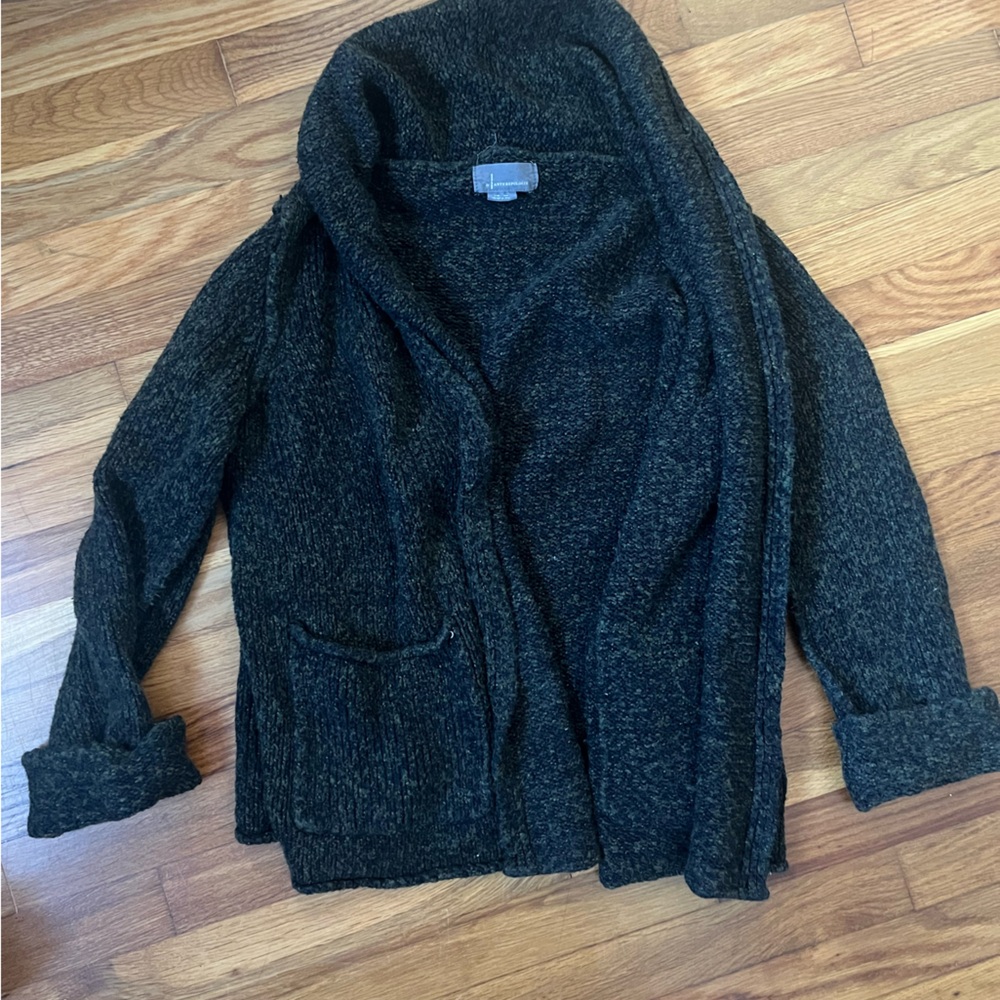 Green Anthropologie cardigan
